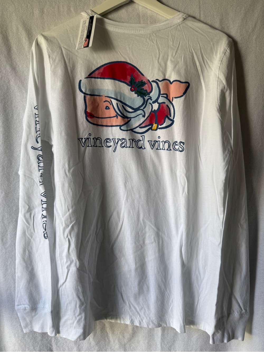 Vineyard Vines White Christmas Long-Sleeve Tee - Soft 100% Cotton